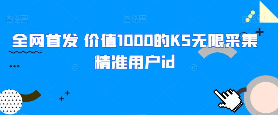 全网首发 价值1000的KS无限采集精准用户id网赚项目-副业赚钱-互联网创业-资源整合随创网赚